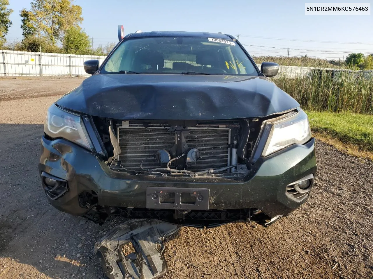 2019 Nissan Pathfinder S VIN: 5N1DR2MM6KC576463 Lot: 70664014