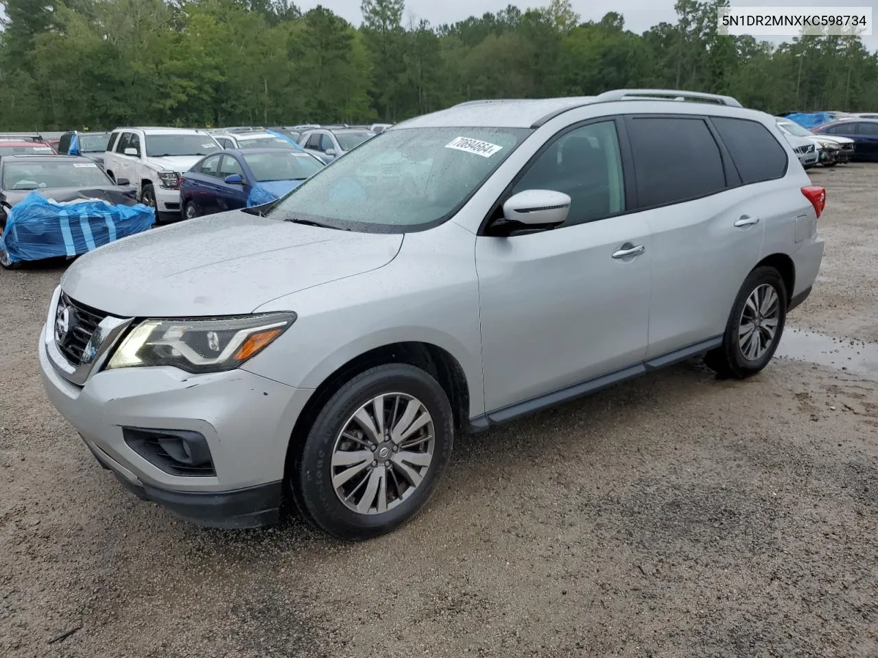 2019 Nissan Pathfinder S VIN: 5N1DR2MNXKC598734 Lot: 70694664