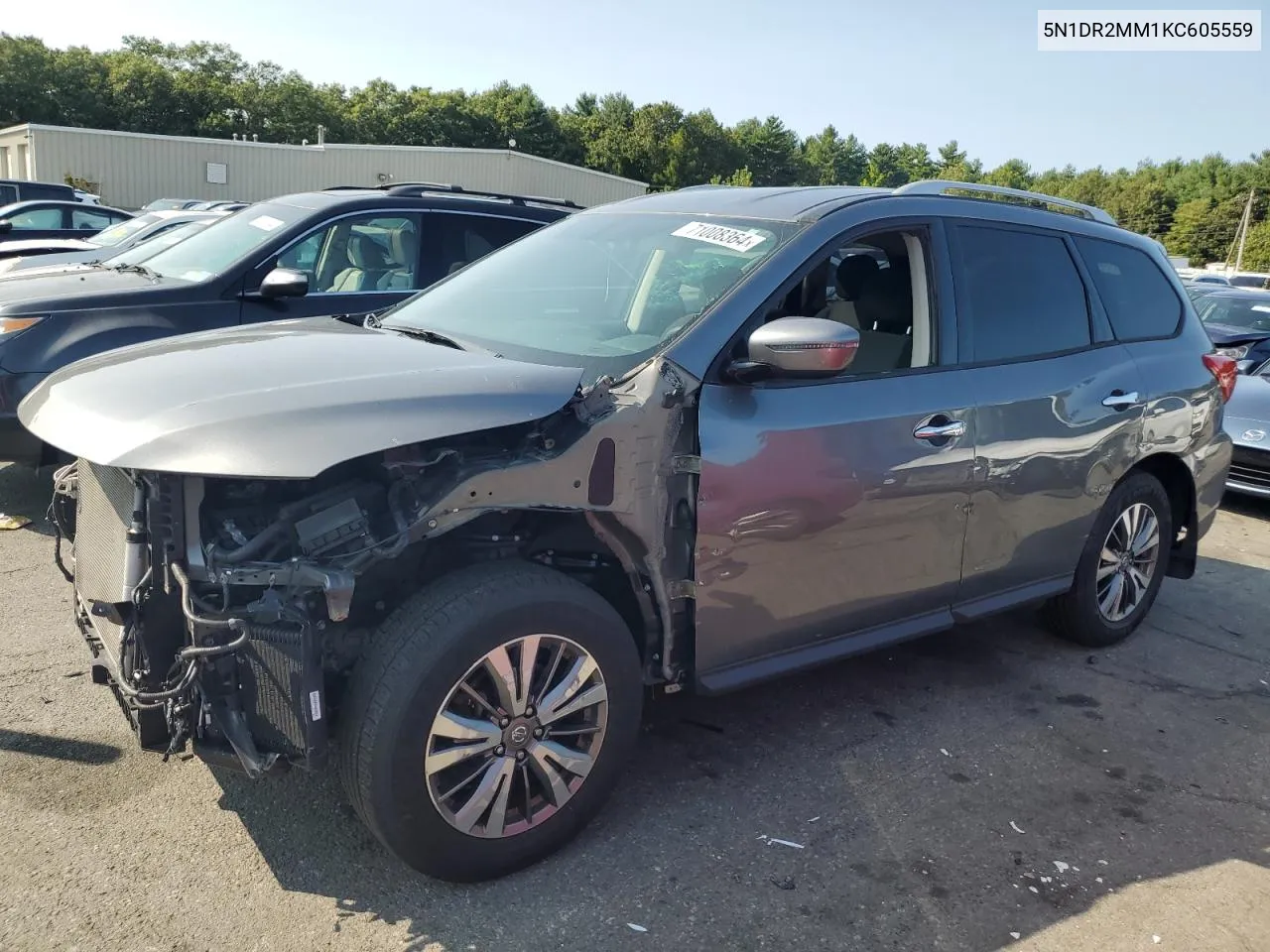 2019 Nissan Pathfinder S VIN: 5N1DR2MM1KC605559 Lot: 71008364