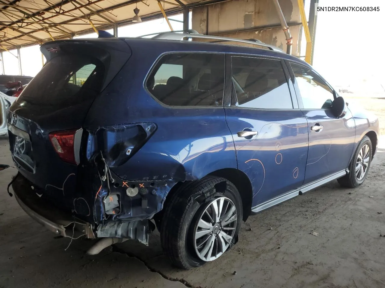 2019 Nissan Pathfinder S VIN: 5N1DR2MN7KC608345 Lot: 72239324