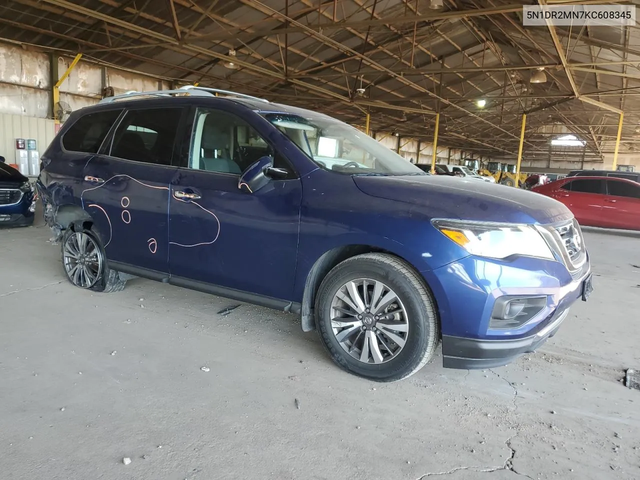 2019 Nissan Pathfinder S VIN: 5N1DR2MN7KC608345 Lot: 72239324