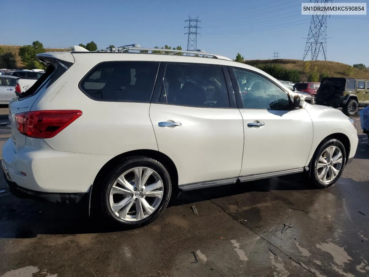 2019 Nissan Pathfinder S VIN: 5N1DR2MM3KC590854 Lot: 72839094