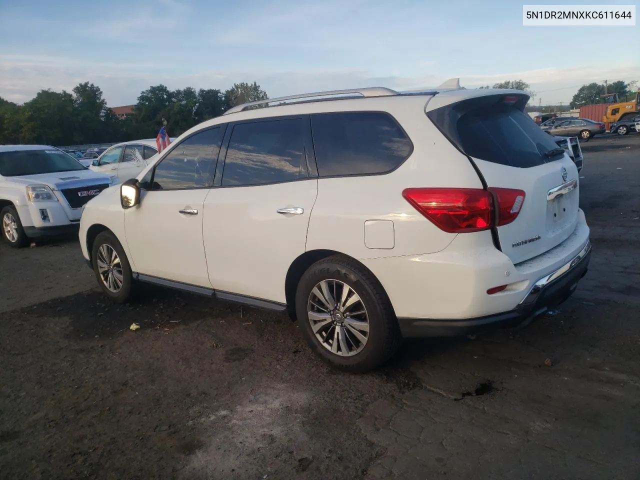 2019 Nissan Pathfinder S VIN: 5N1DR2MNXKC611644 Lot: 72930864