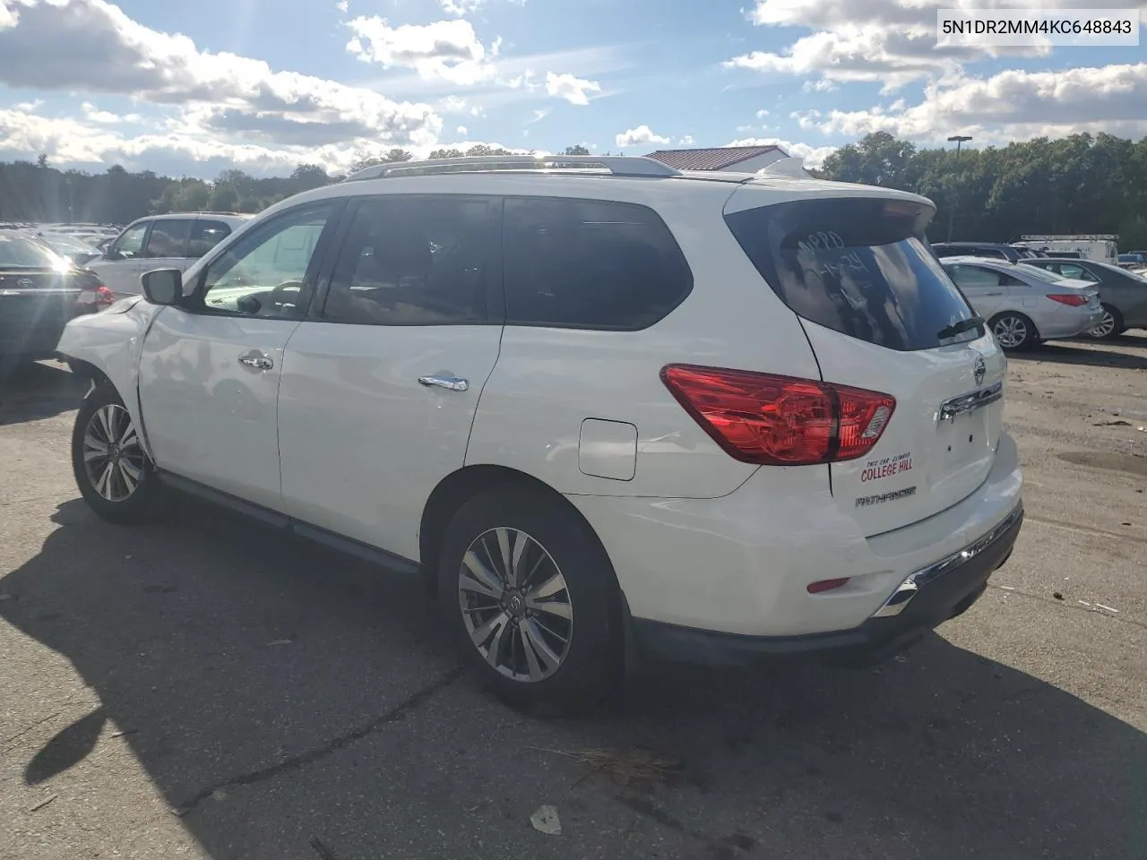 2019 Nissan Pathfinder S VIN: 5N1DR2MM4KC648843 Lot: 73351694