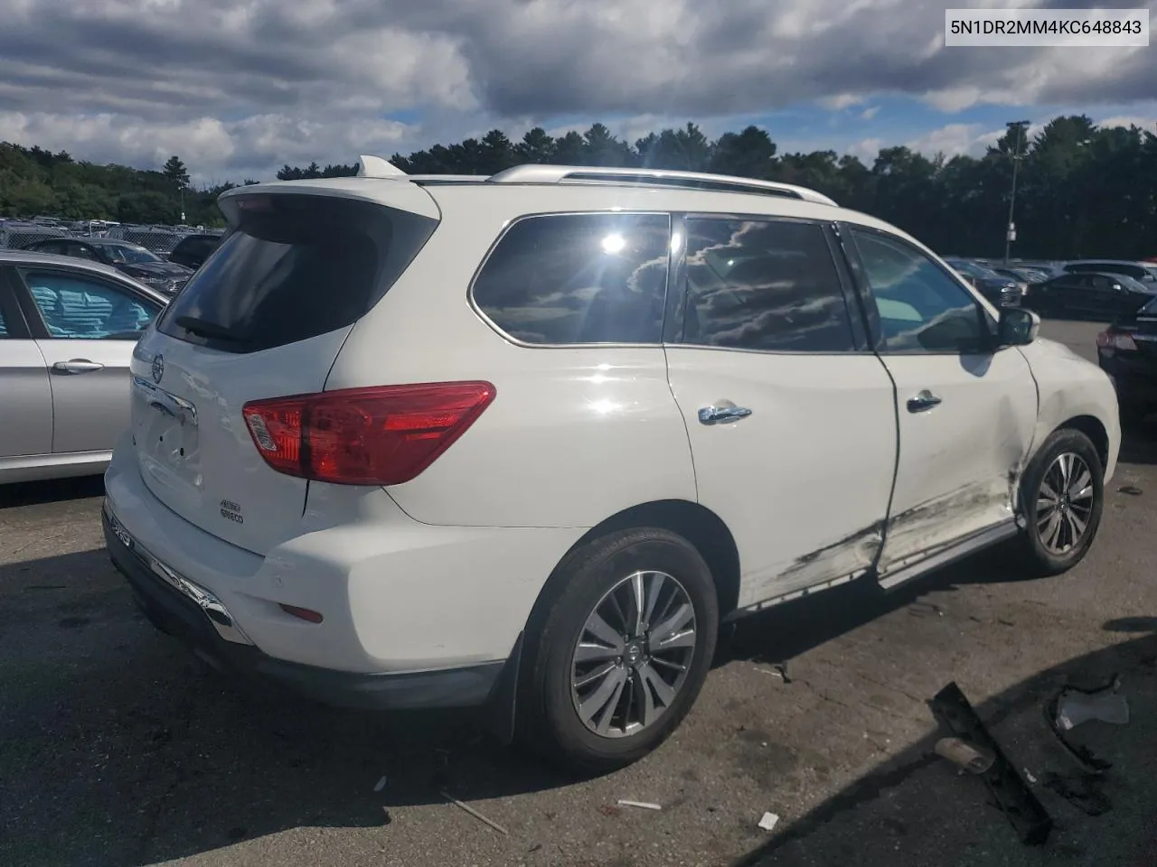 2019 Nissan Pathfinder S VIN: 5N1DR2MM4KC648843 Lot: 73351694