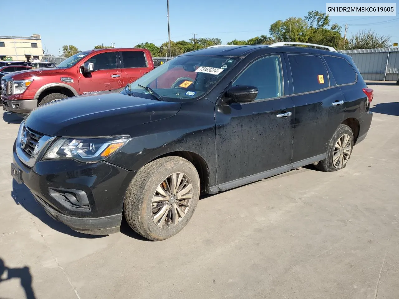 2019 Nissan Pathfinder S VIN: 5N1DR2MM8KC619605 Lot: 73486224