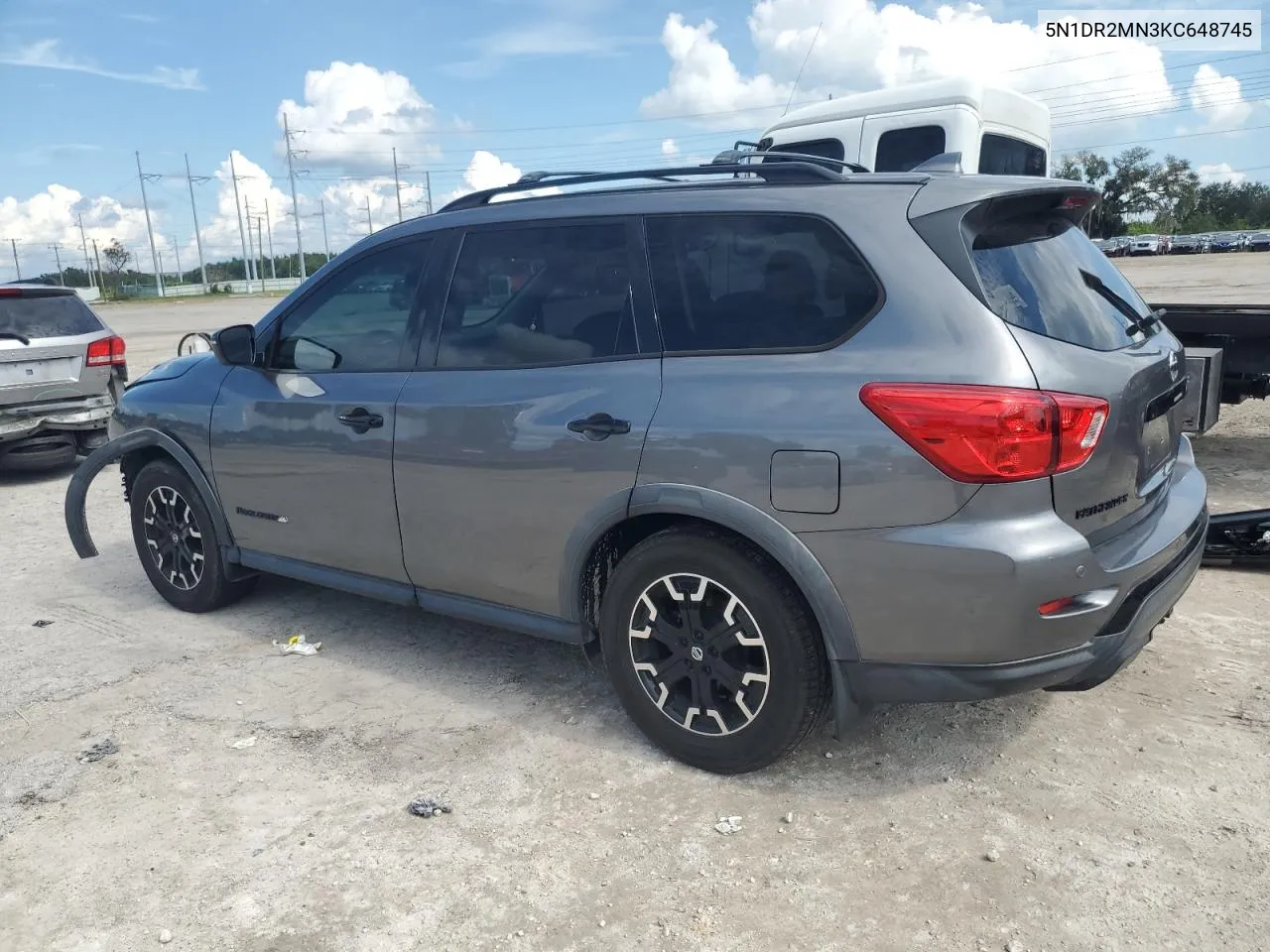 2019 Nissan Pathfinder S VIN: 5N1DR2MN3KC648745 Lot: 73506284