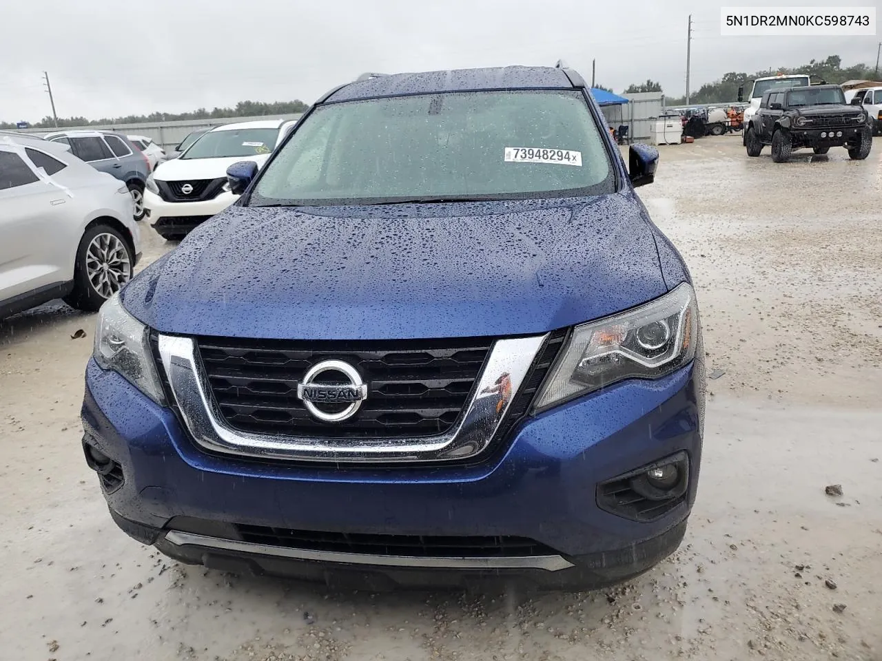 2019 Nissan Pathfinder S VIN: 5N1DR2MN0KC598743 Lot: 73948294