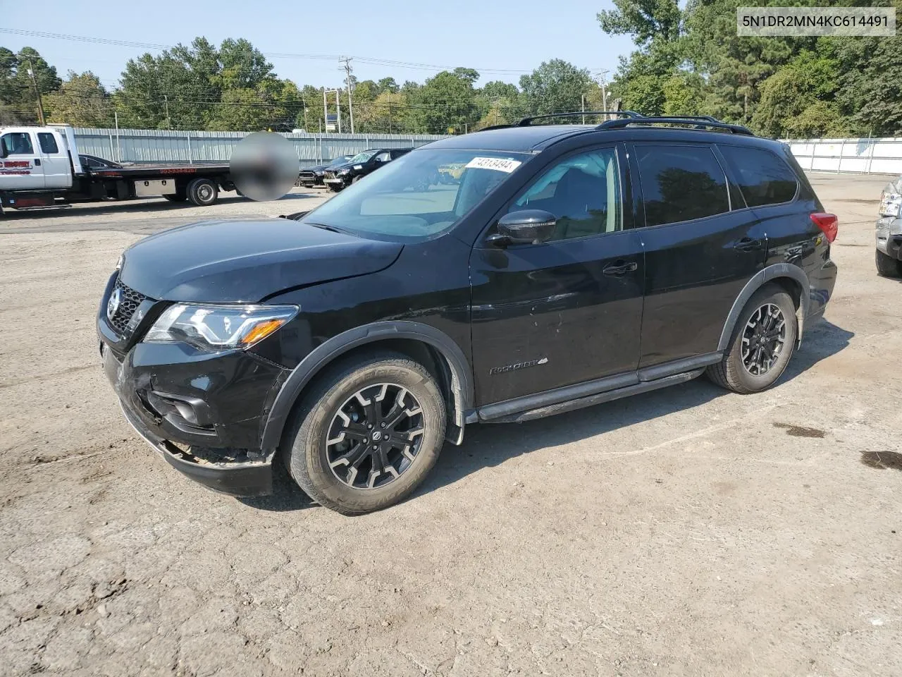 2019 Nissan Pathfinder S VIN: 5N1DR2MN4KC614491 Lot: 74313494