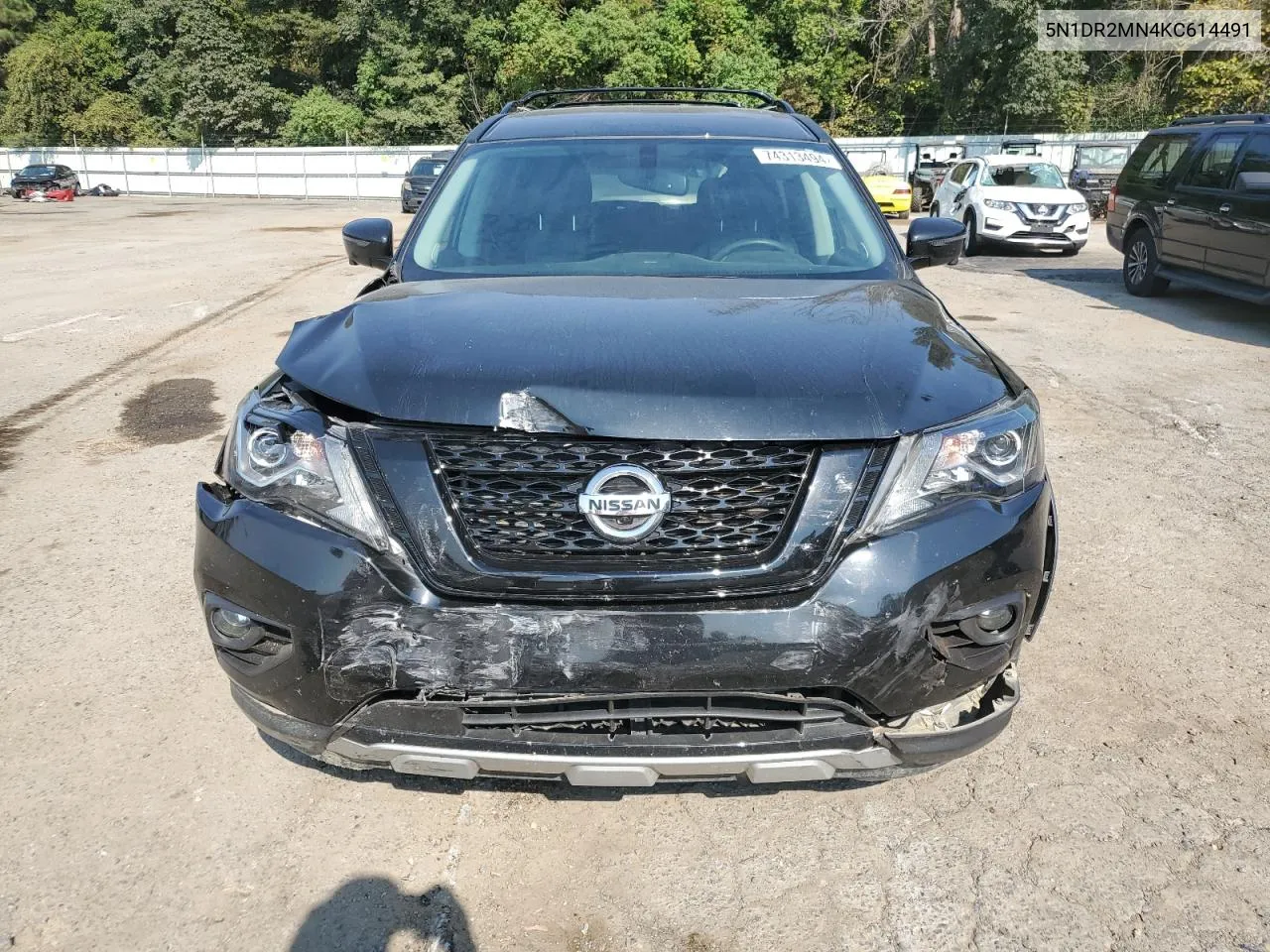 2019 Nissan Pathfinder S VIN: 5N1DR2MN4KC614491 Lot: 74313494