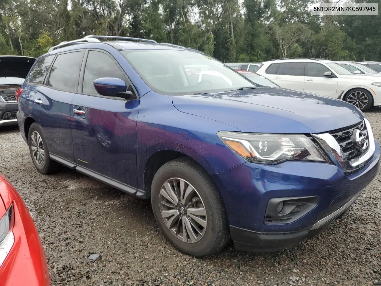 2019 Nissan Pathfinder S VIN: 5N1DR2MN7KC597945 Lot: 74375304