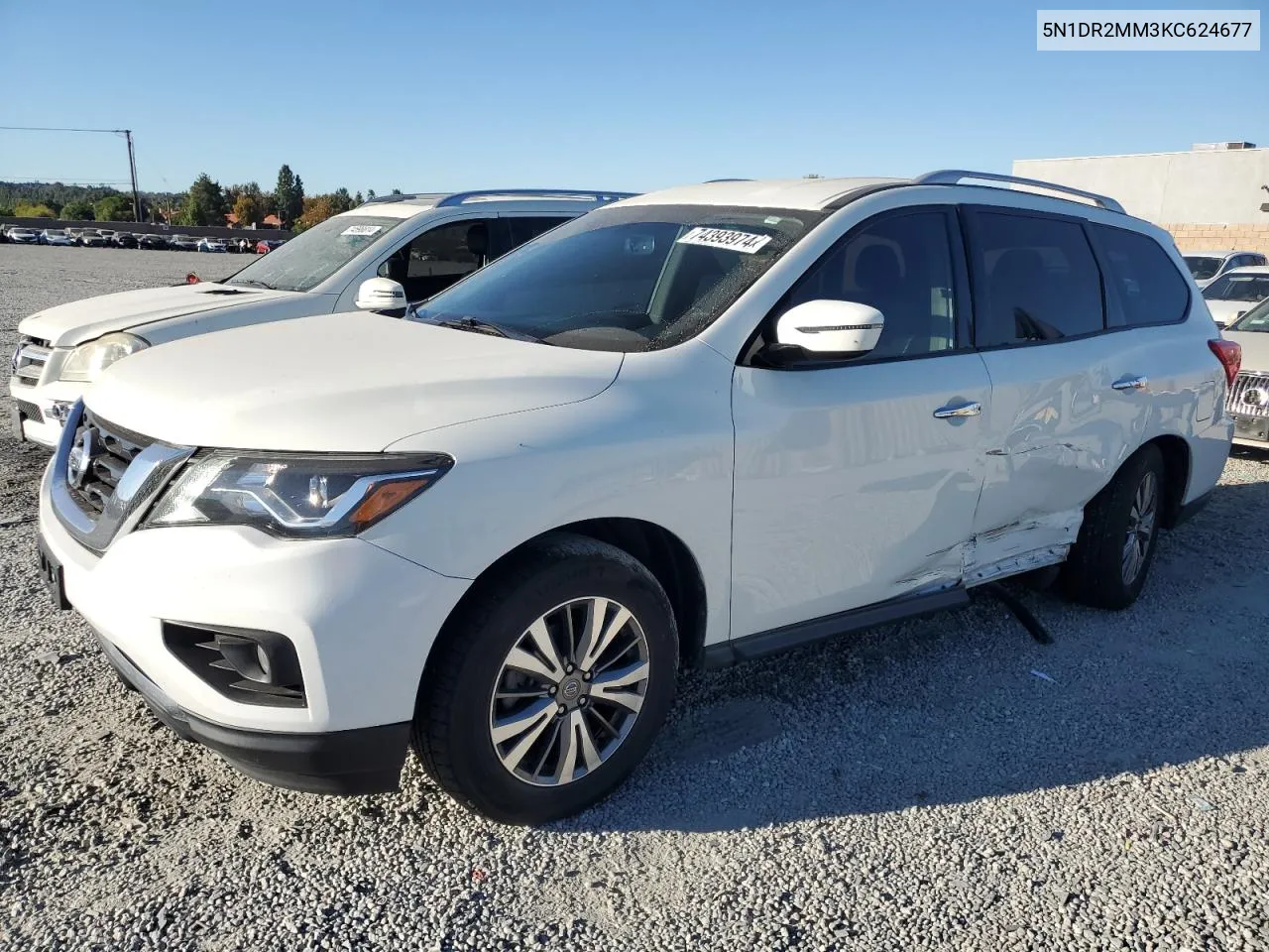 5N1DR2MM3KC624677 2019 Nissan Pathfinder S