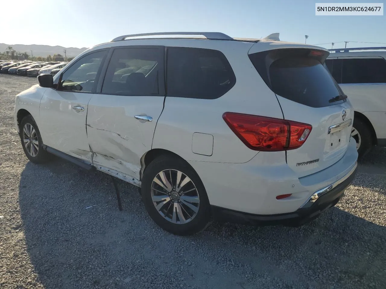 2019 Nissan Pathfinder S VIN: 5N1DR2MM3KC624677 Lot: 74393974