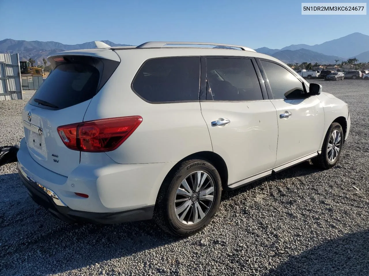 2019 Nissan Pathfinder S VIN: 5N1DR2MM3KC624677 Lot: 74393974