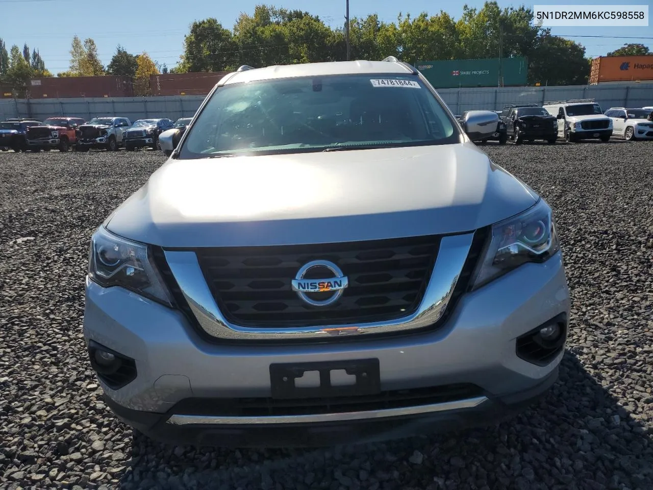 2019 Nissan Pathfinder S VIN: 5N1DR2MM6KC598558 Lot: 74781844