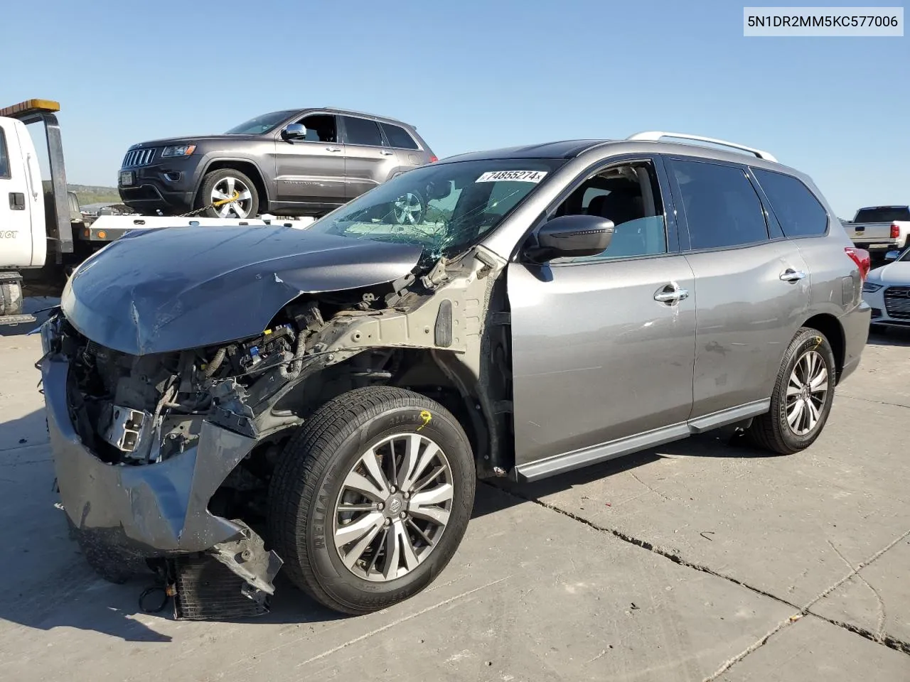 2019 Nissan Pathfinder S VIN: 5N1DR2MM5KC577006 Lot: 74855274