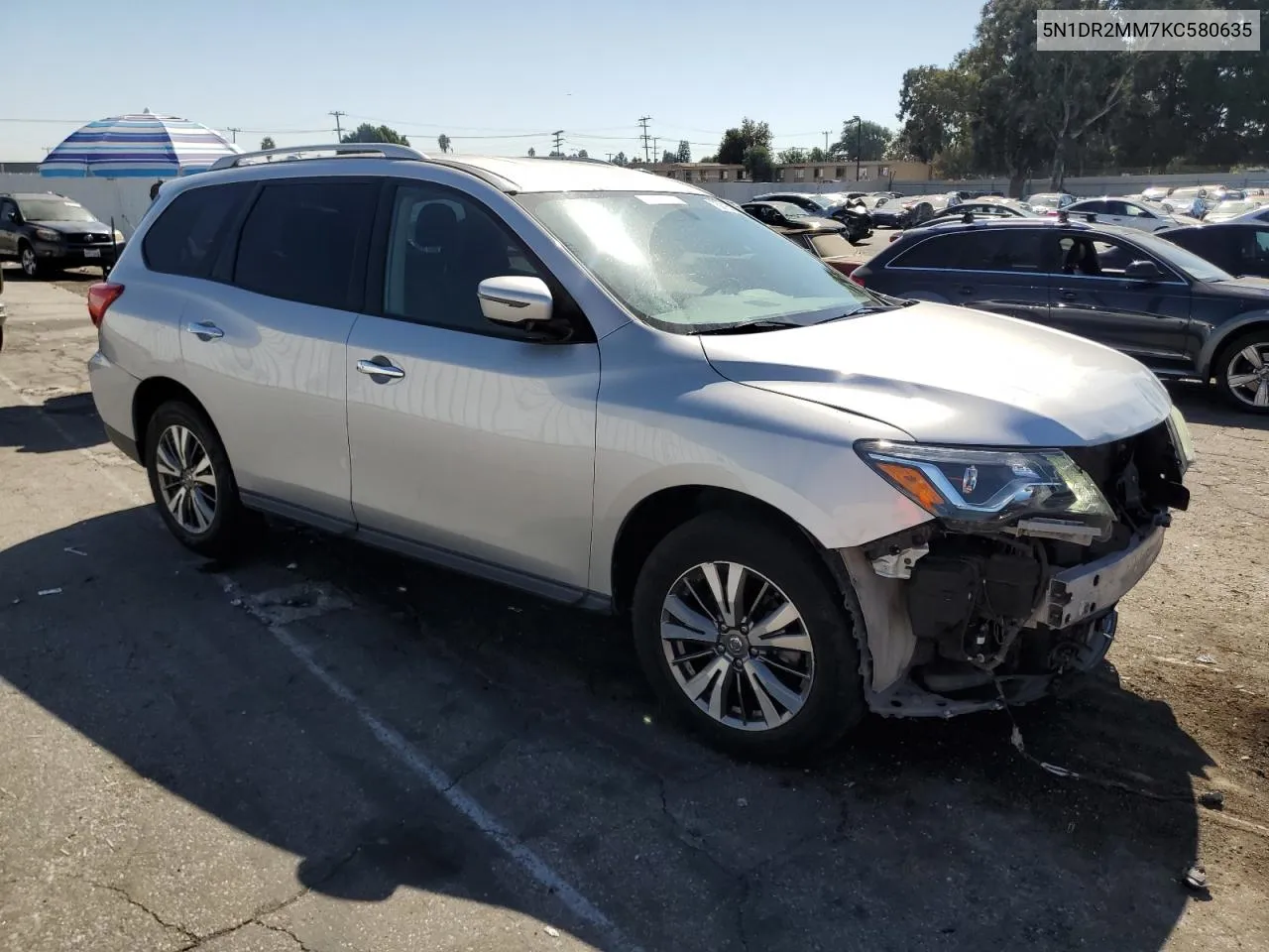 2019 Nissan Pathfinder S VIN: 5N1DR2MM7KC580635 Lot: 75015334