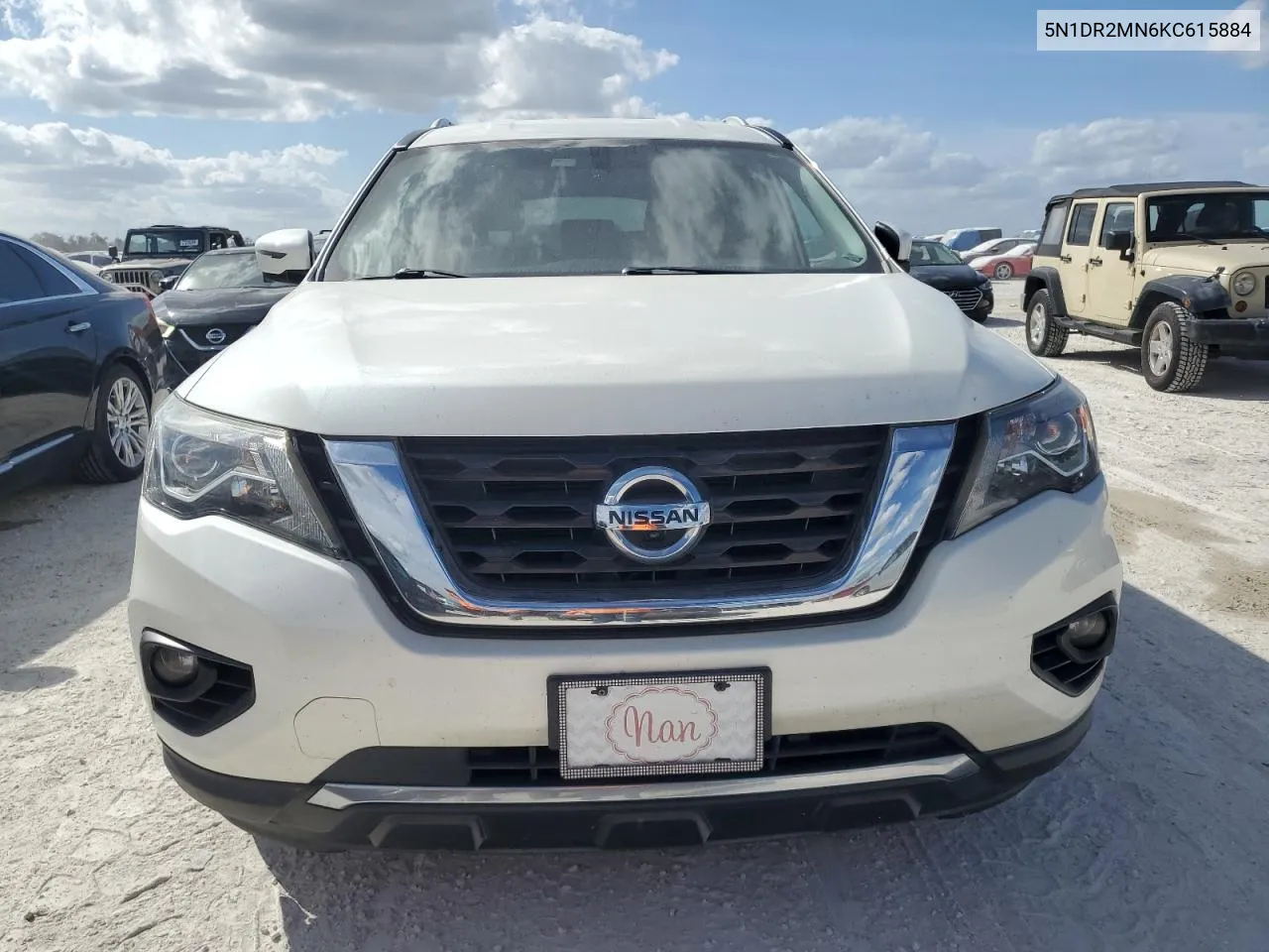 2019 Nissan Pathfinder S VIN: 5N1DR2MN6KC615884 Lot: 75100204