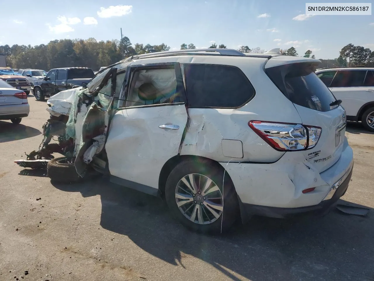 2019 Nissan Pathfinder S VIN: 5N1DR2MN2KC586187 Lot: 75450374