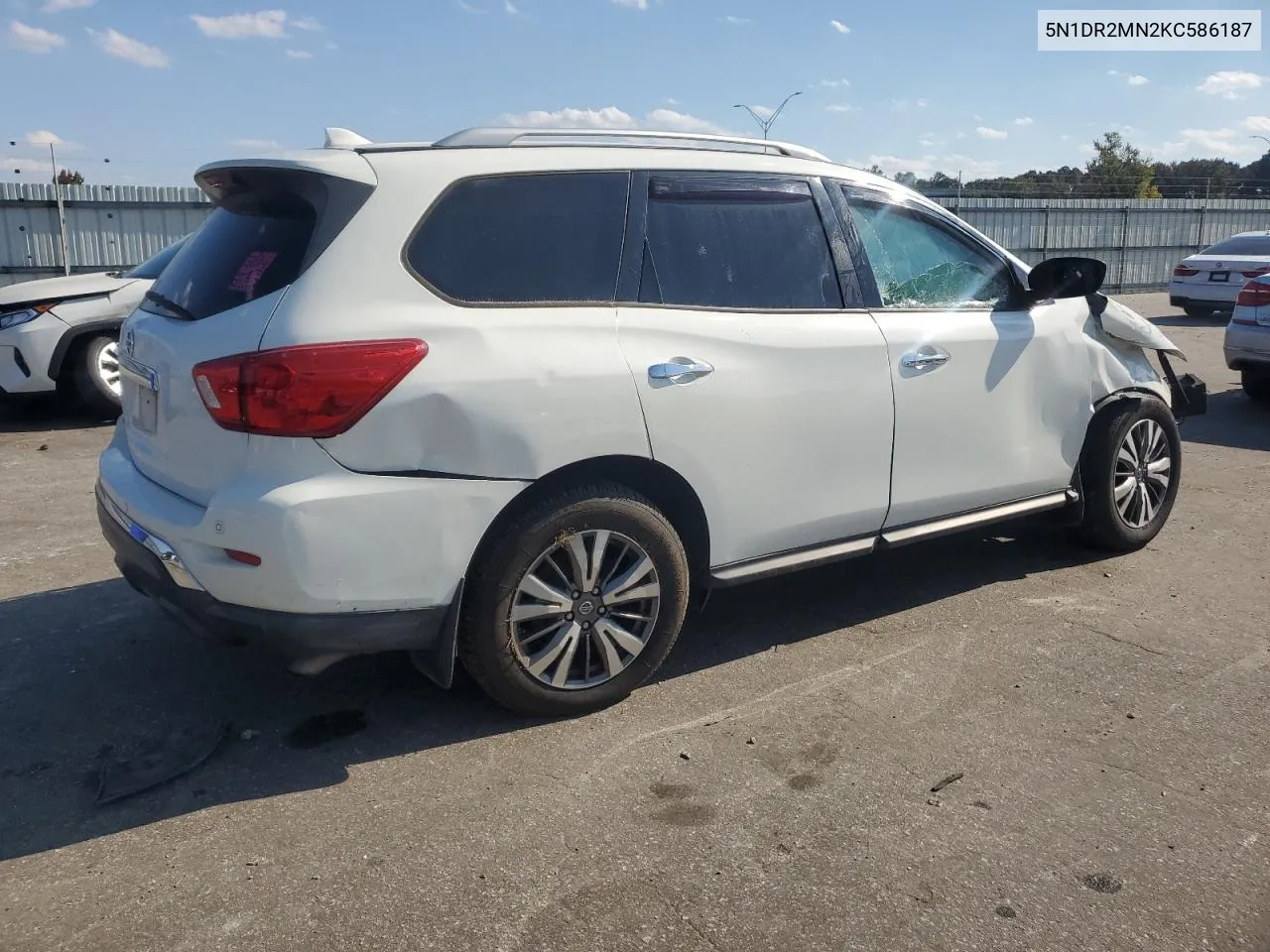 2019 Nissan Pathfinder S VIN: 5N1DR2MN2KC586187 Lot: 75450374