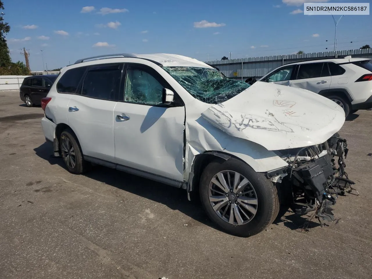 2019 Nissan Pathfinder S VIN: 5N1DR2MN2KC586187 Lot: 75450374