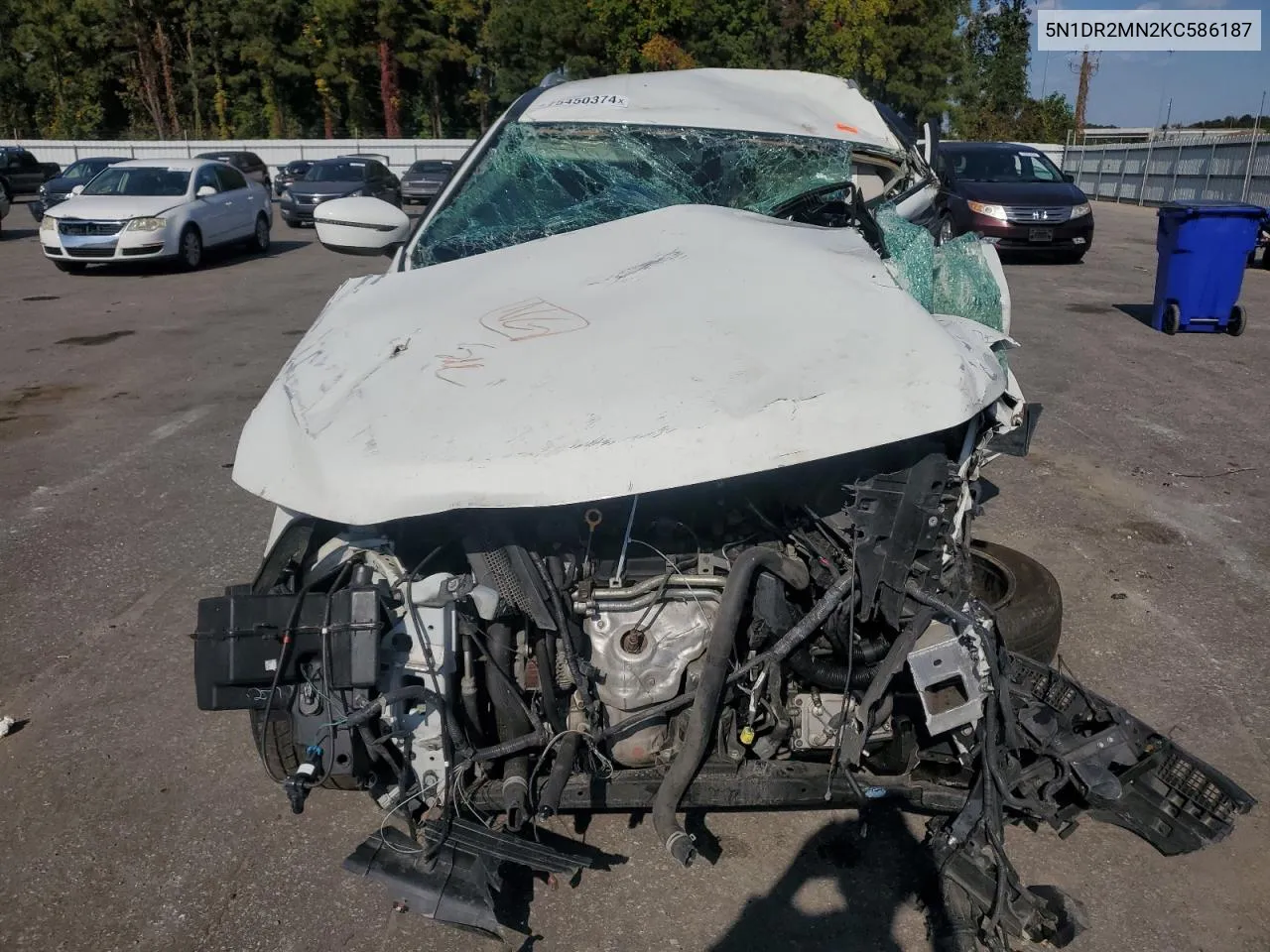 2019 Nissan Pathfinder S VIN: 5N1DR2MN2KC586187 Lot: 75450374