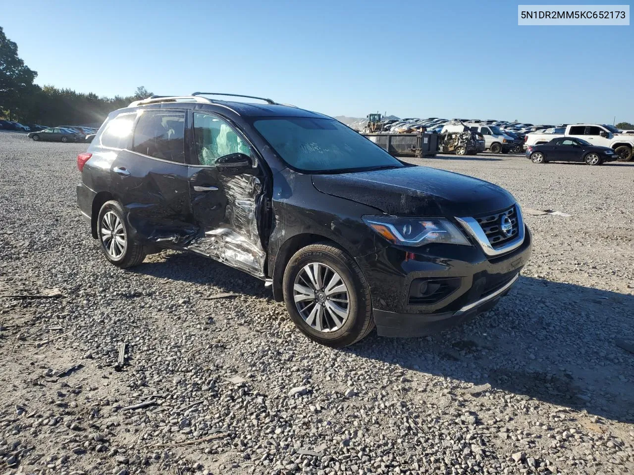 2019 Nissan Pathfinder S VIN: 5N1DR2MM5KC652173 Lot: 76145394