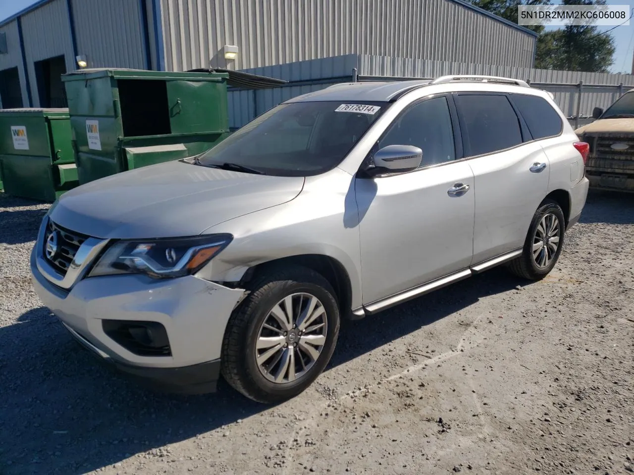 2019 Nissan Pathfinder S VIN: 5N1DR2MM2KC606008 Lot: 76178314