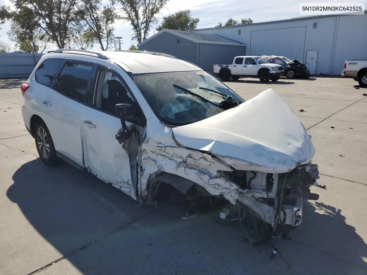 2019 Nissan Pathfinder S VIN: 5N1DR2MN3KC642525 Lot: 76409464