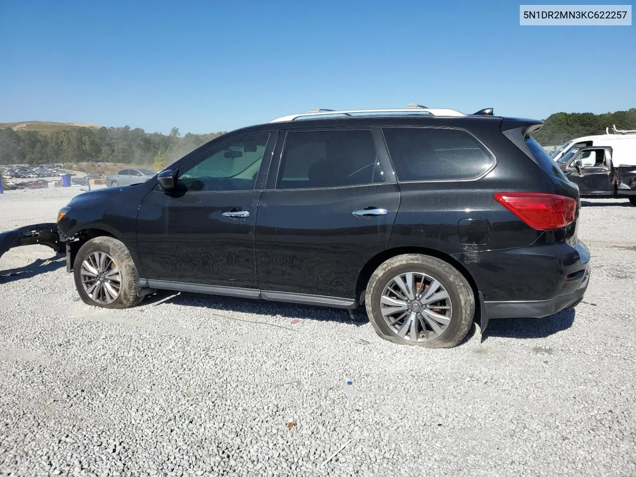 2019 Nissan Pathfinder S VIN: 5N1DR2MN3KC622257 Lot: 76539204