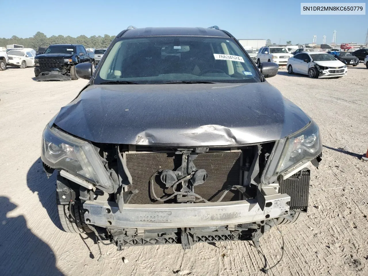 2019 Nissan Pathfinder S VIN: 5N1DR2MN8KC650779 Lot: 76634524