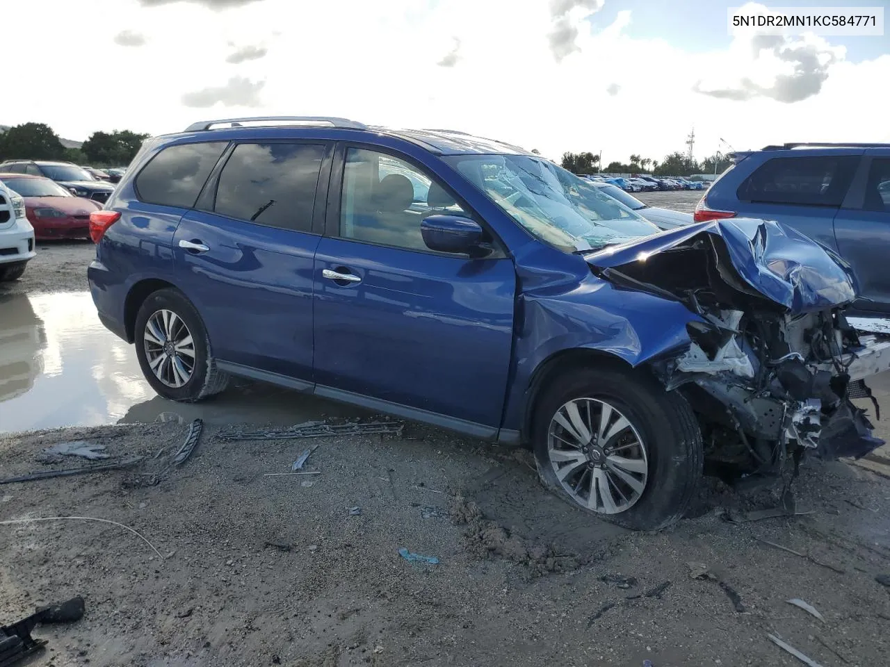 2019 Nissan Pathfinder S VIN: 5N1DR2MN1KC584771 Lot: 76911014