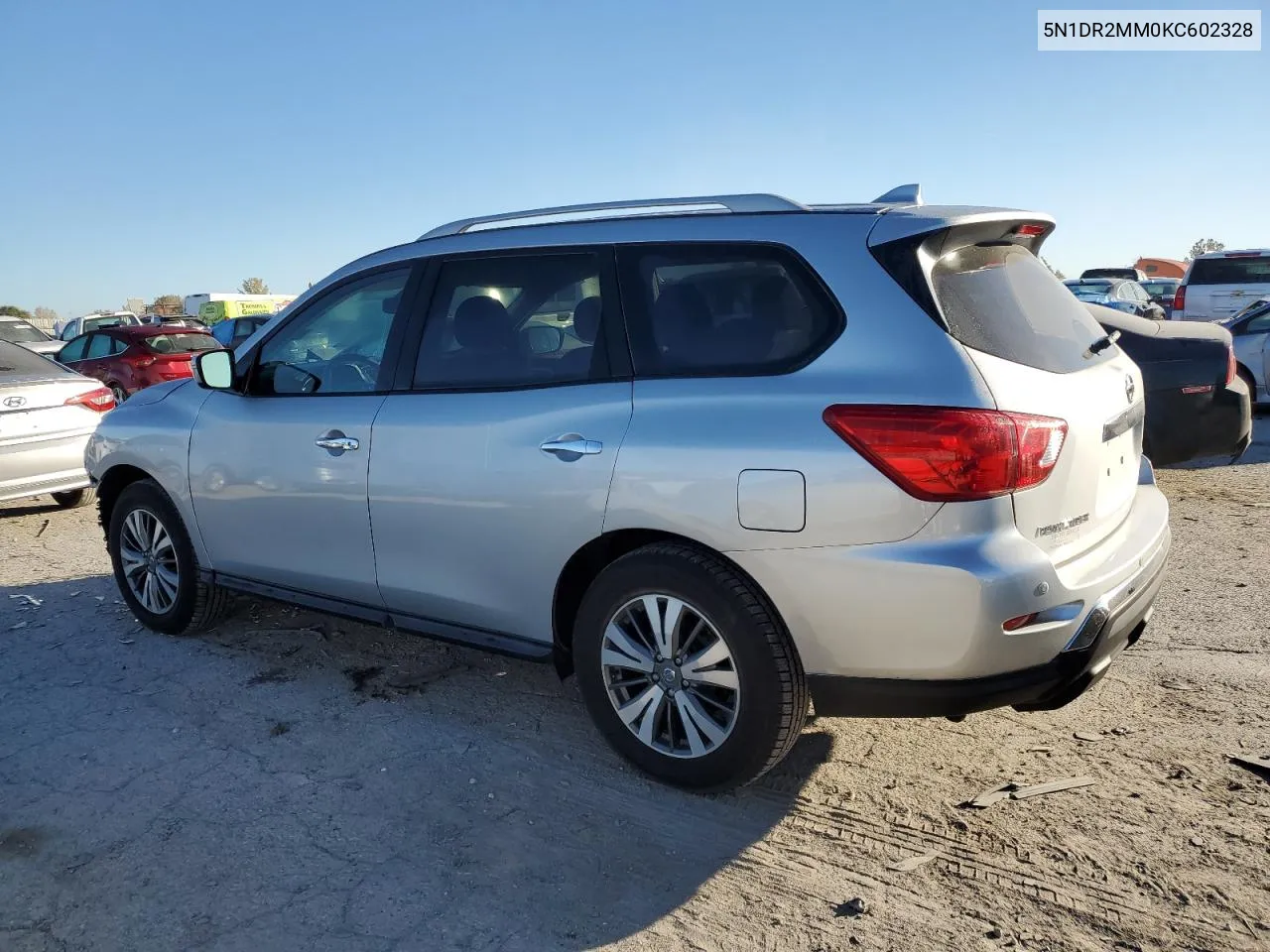 2019 Nissan Pathfinder S VIN: 5N1DR2MM0KC602328 Lot: 76994574