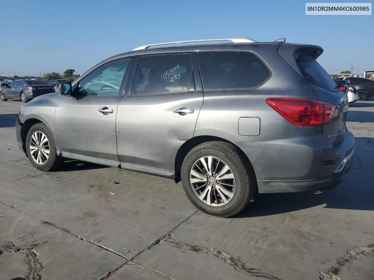 2019 Nissan Pathfinder S VIN: 5N1DR2MM4KC600985 Lot: 77270204