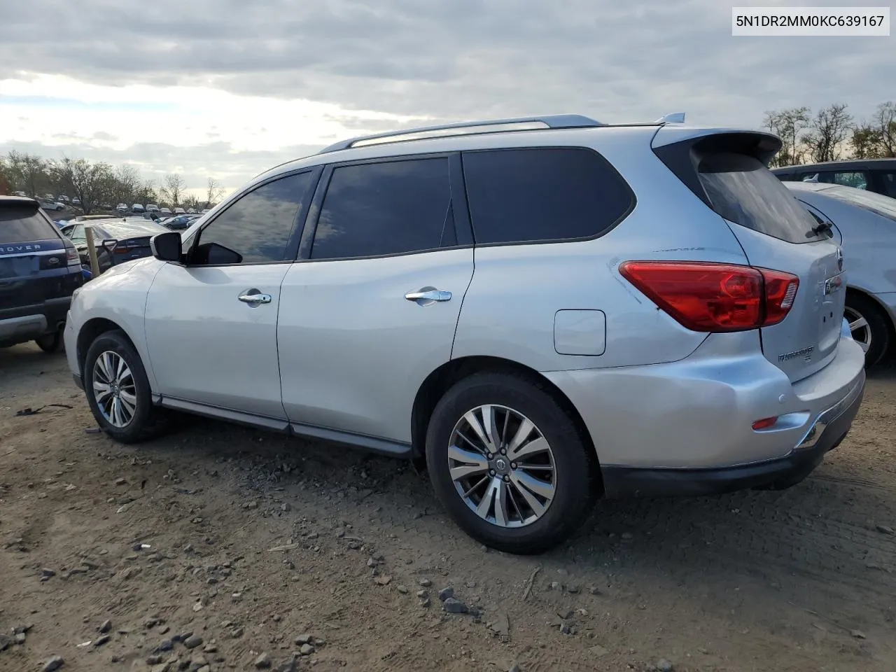 2019 Nissan Pathfinder S VIN: 5N1DR2MM0KC639167 Lot: 77282984