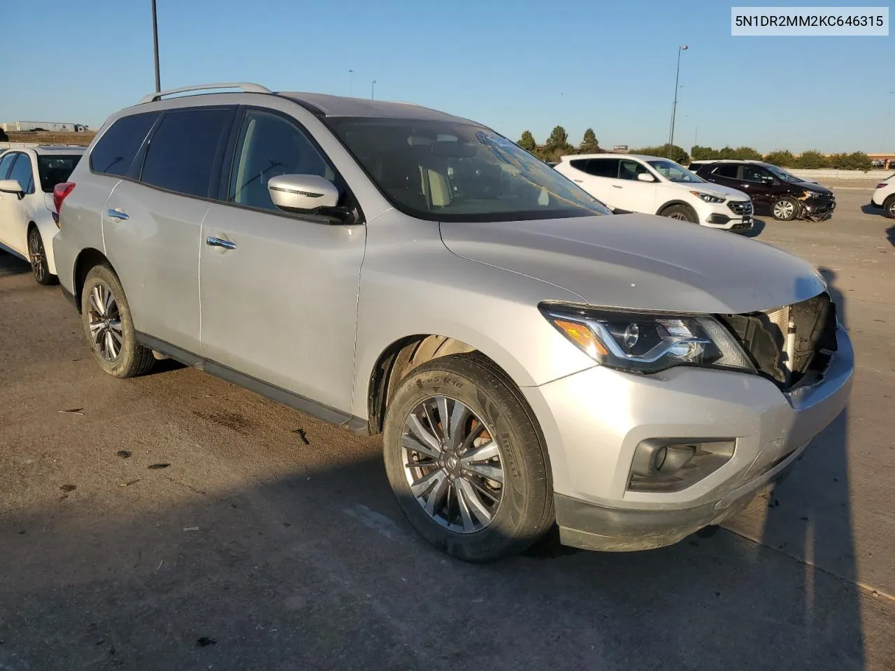 2019 Nissan Pathfinder S VIN: 5N1DR2MM2KC646315 Lot: 77503974