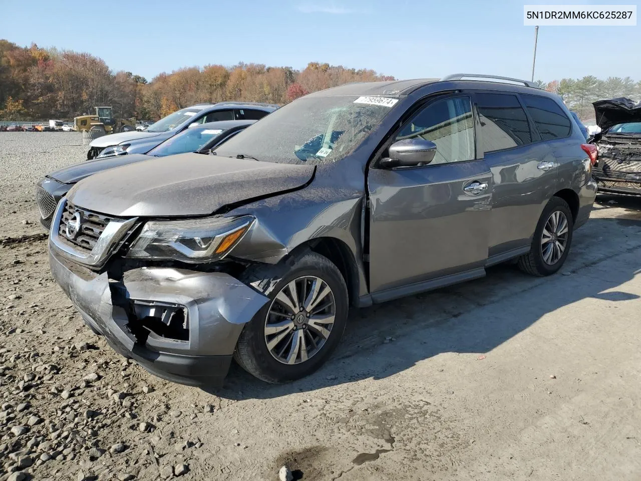 2019 Nissan Pathfinder S VIN: 5N1DR2MM6KC625287 Lot: 77959674