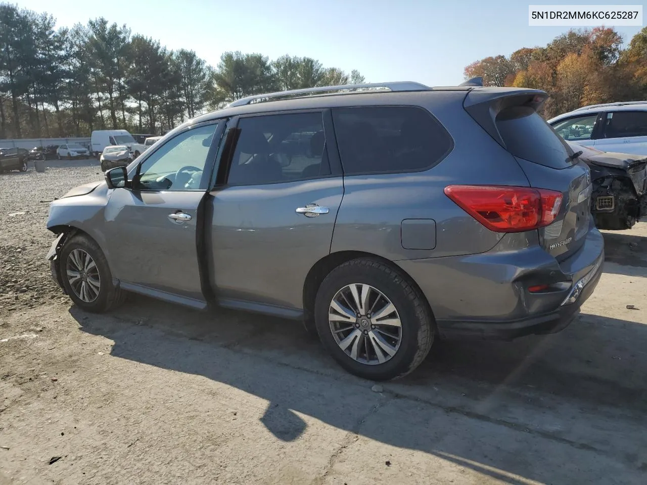 2019 Nissan Pathfinder S VIN: 5N1DR2MM6KC625287 Lot: 77959674