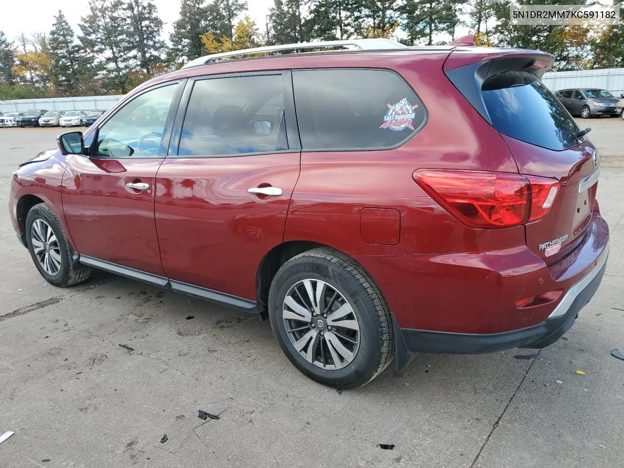 2019 Nissan Pathfinder S VIN: 5N1DR2MM7KC591182 Lot: 78038434