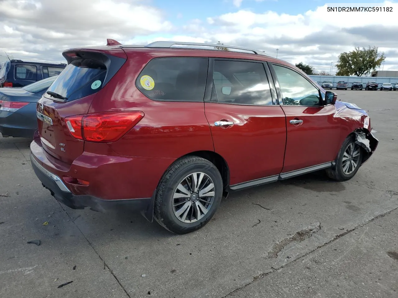 2019 Nissan Pathfinder S VIN: 5N1DR2MM7KC591182 Lot: 78038434