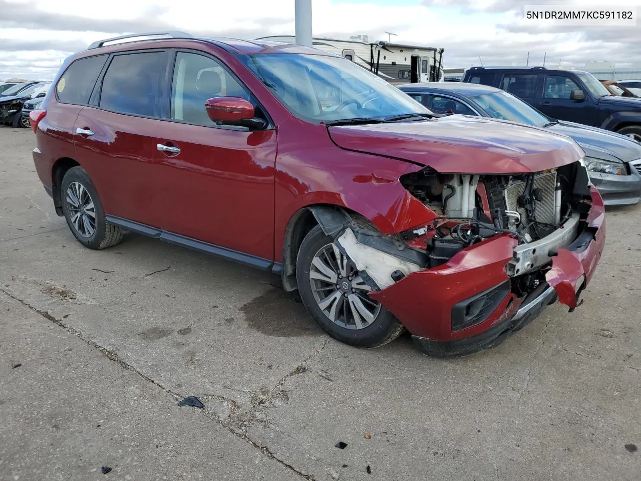 2019 Nissan Pathfinder S VIN: 5N1DR2MM7KC591182 Lot: 78038434