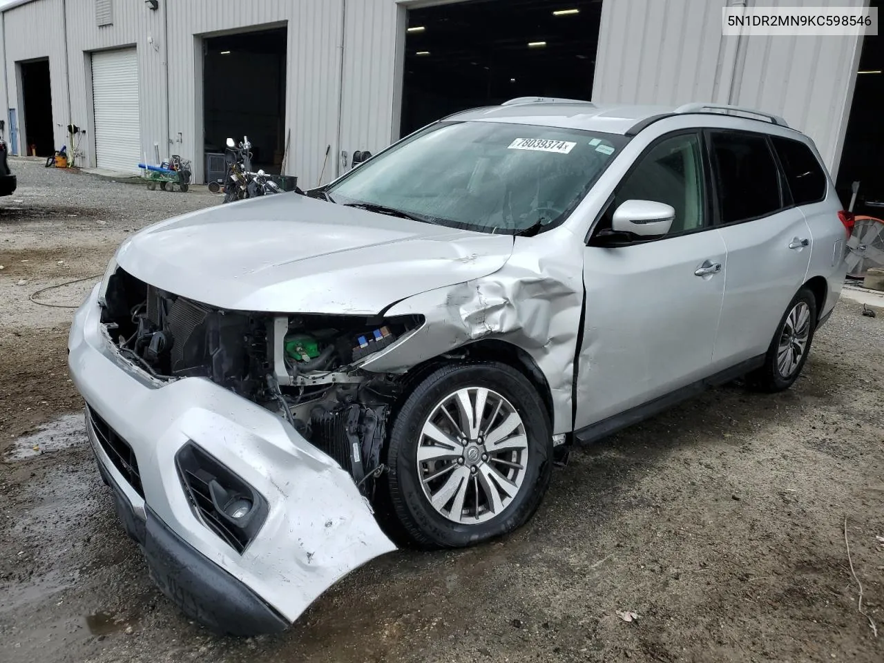 2019 Nissan Pathfinder S VIN: 5N1DR2MN9KC598546 Lot: 78039374