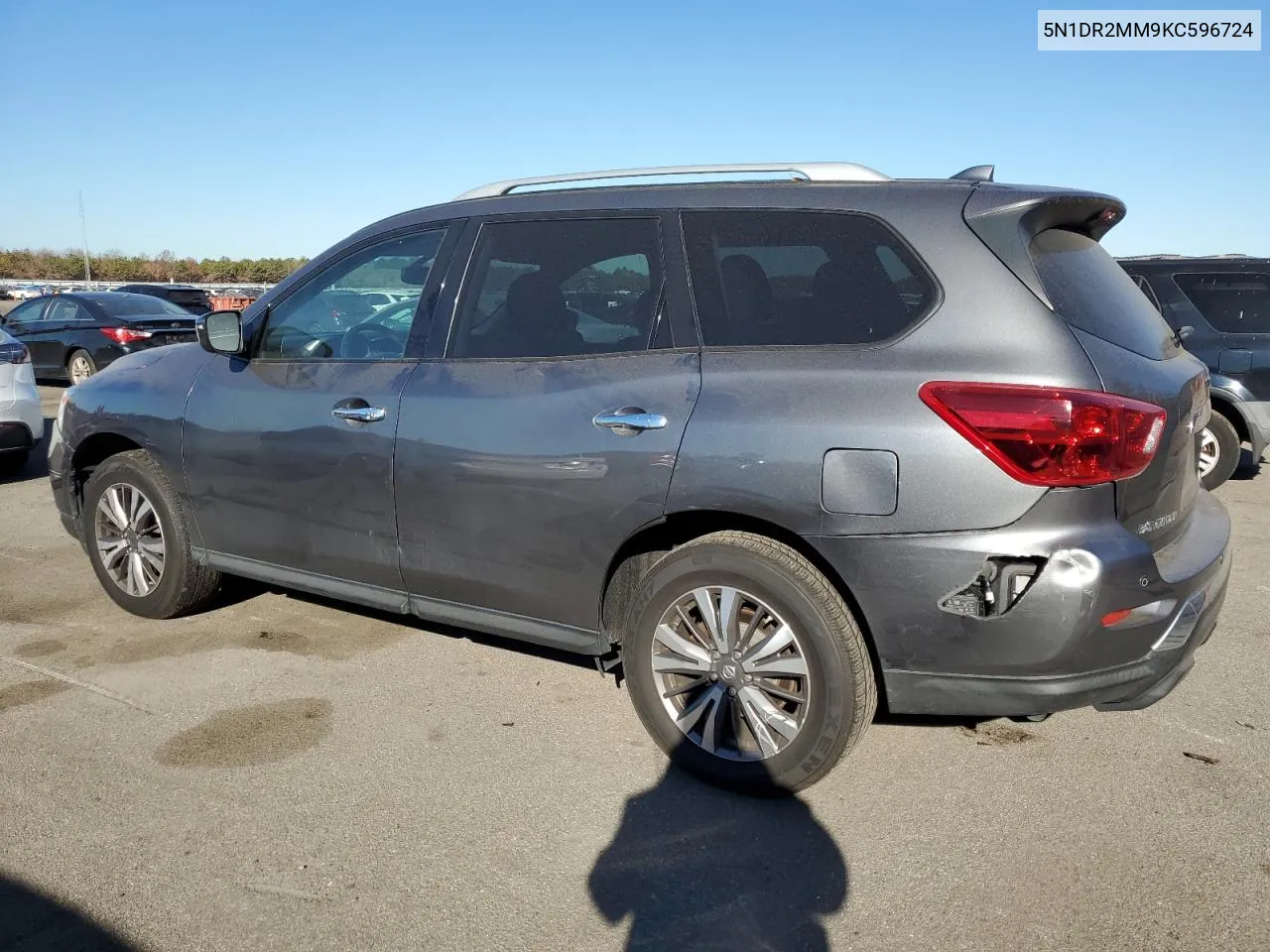 2019 Nissan Pathfinder S VIN: 5N1DR2MM9KC596724 Lot: 78179544