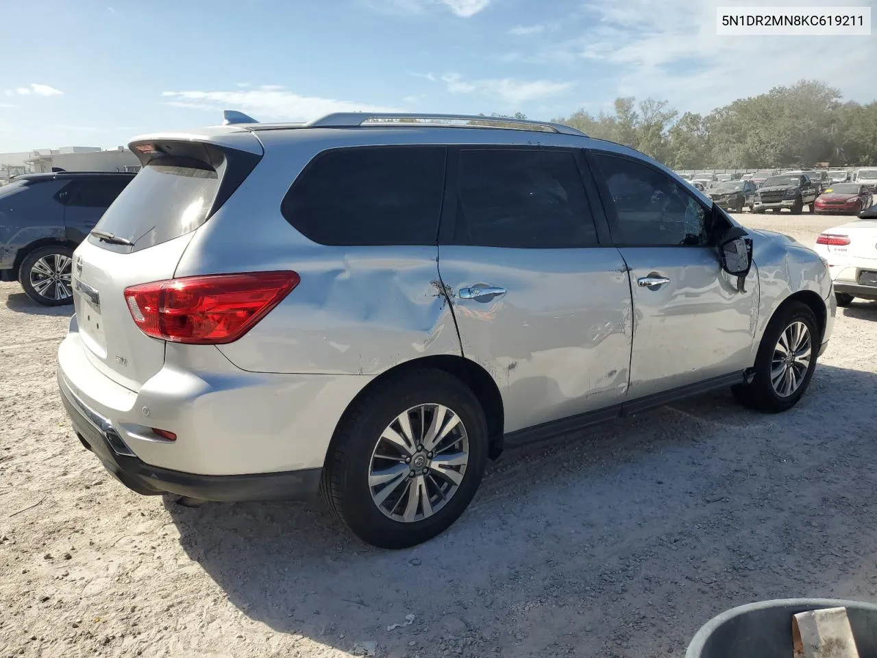 2019 Nissan Pathfinder S VIN: 5N1DR2MN8KC619211 Lot: 78390554