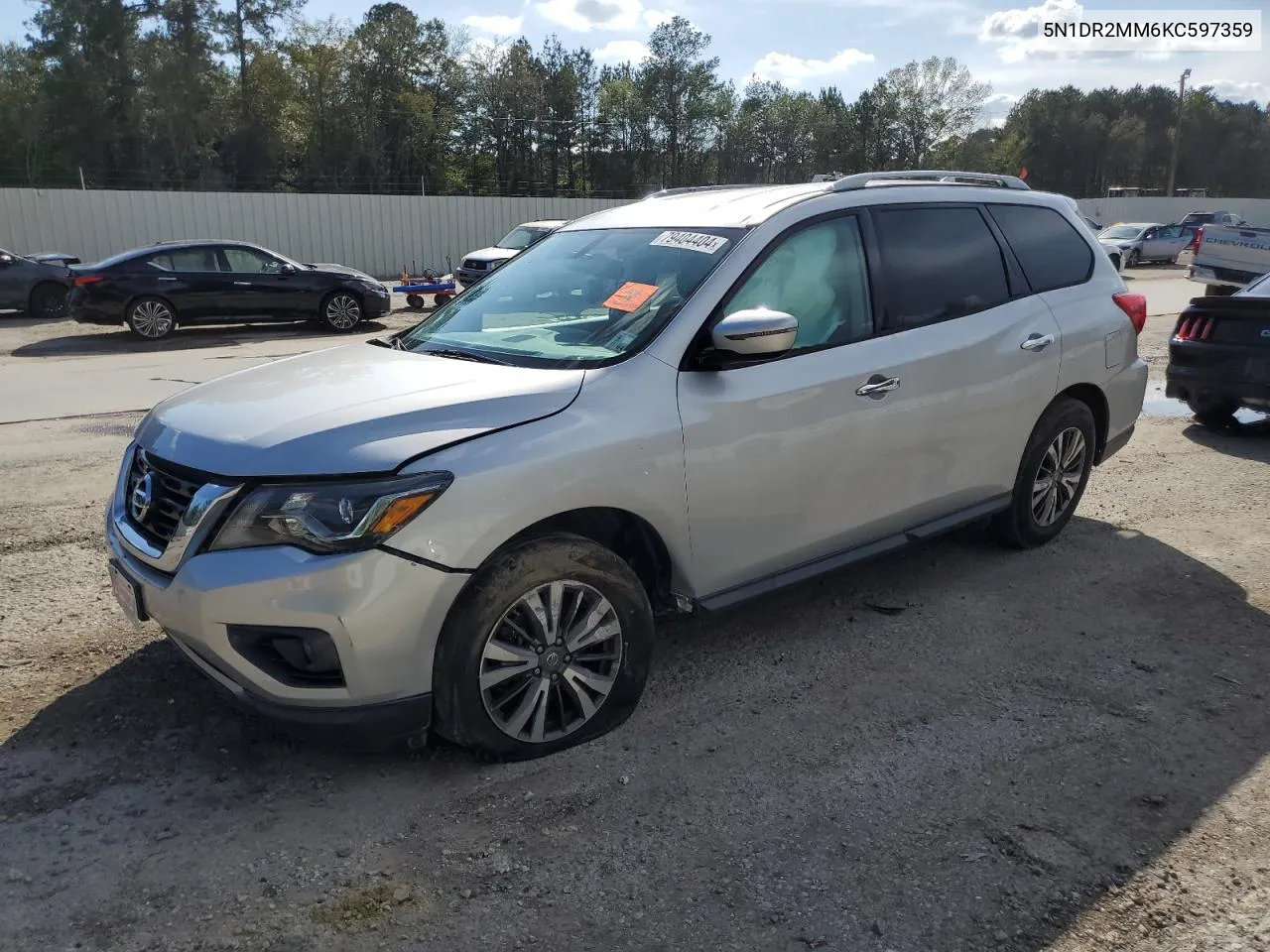 2019 Nissan Pathfinder S VIN: 5N1DR2MM6KC597359 Lot: 79404404