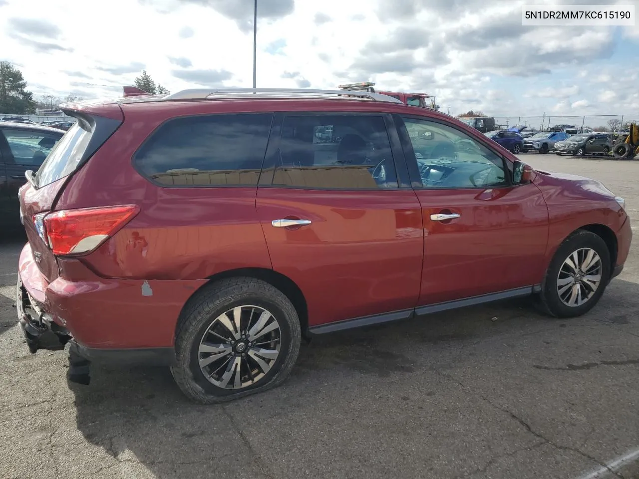 2019 Nissan Pathfinder S VIN: 5N1DR2MM7KC615190 Lot: 79544354