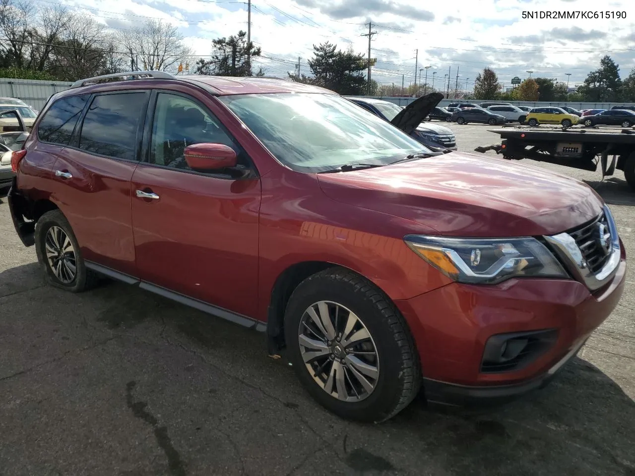 2019 Nissan Pathfinder S VIN: 5N1DR2MM7KC615190 Lot: 79544354