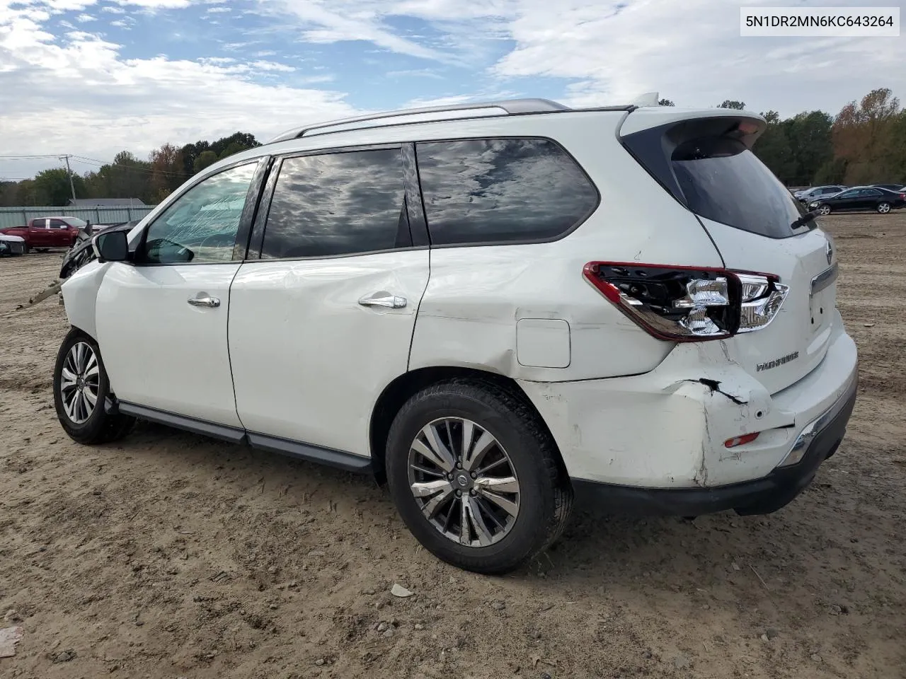 2019 Nissan Pathfinder S VIN: 5N1DR2MN6KC643264 Lot: 80980194