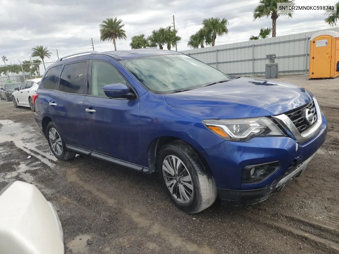 2019 Nissan Pathfinder S VIN: 5N1DR2MN0KC598743 Lot: 81431244