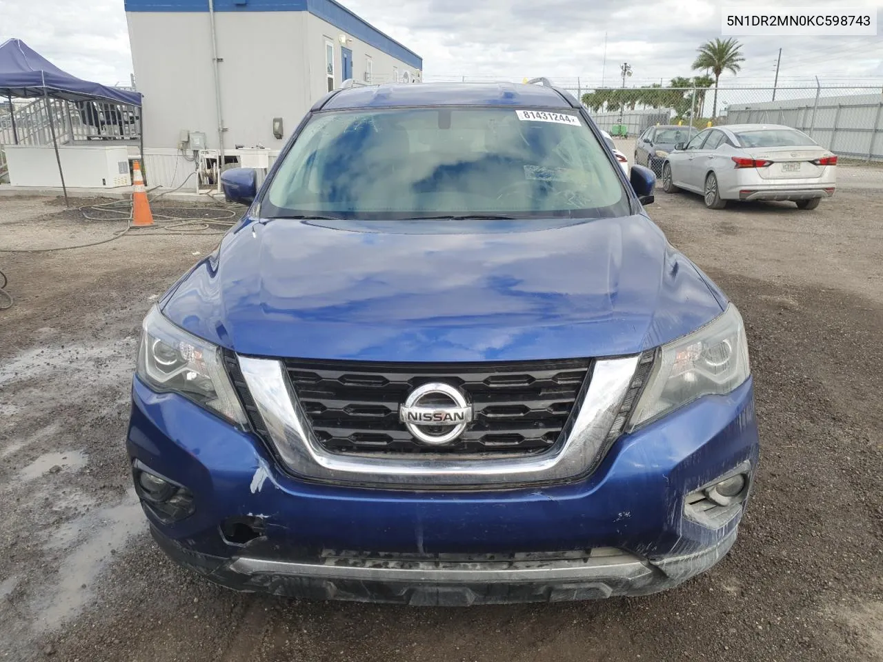 2019 Nissan Pathfinder S VIN: 5N1DR2MN0KC598743 Lot: 81431244